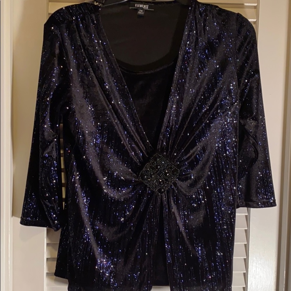 Dressy blue blouse